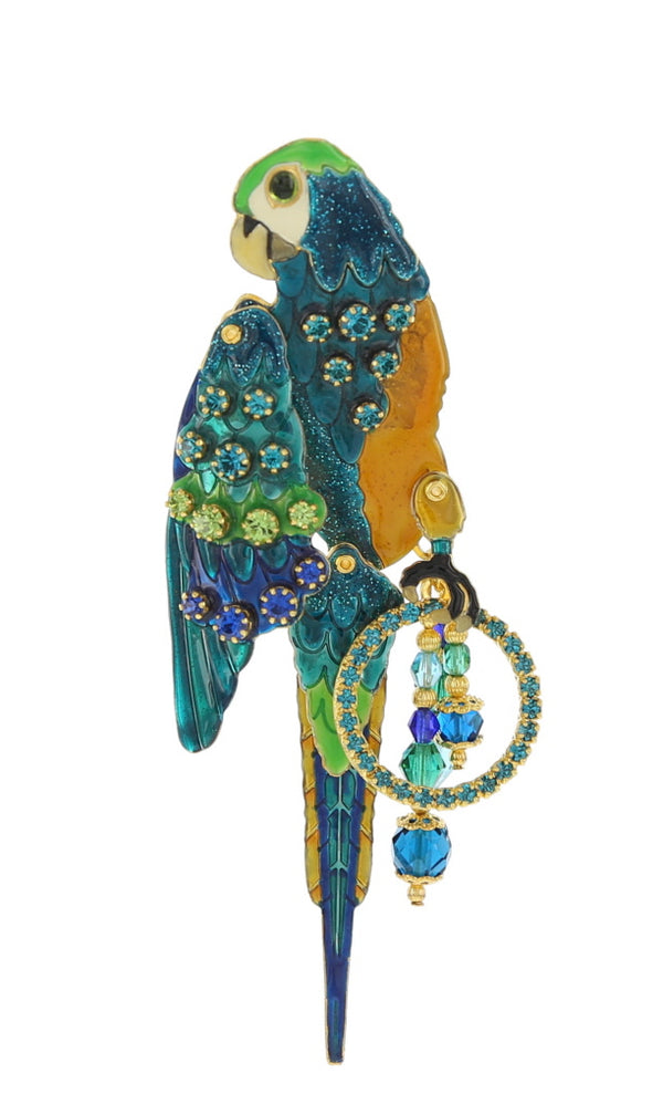 Mango Macaw Blue Pin