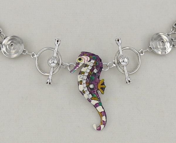 Seahorse Link Rhodium